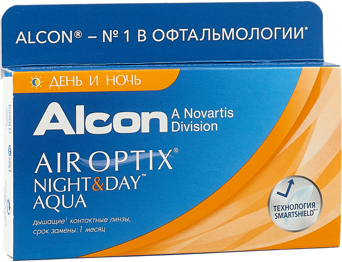 Alcon-CIBA Vision контактные линзы Air Optix Night & Day Aqua (3шт / 8.4 / -4.50)