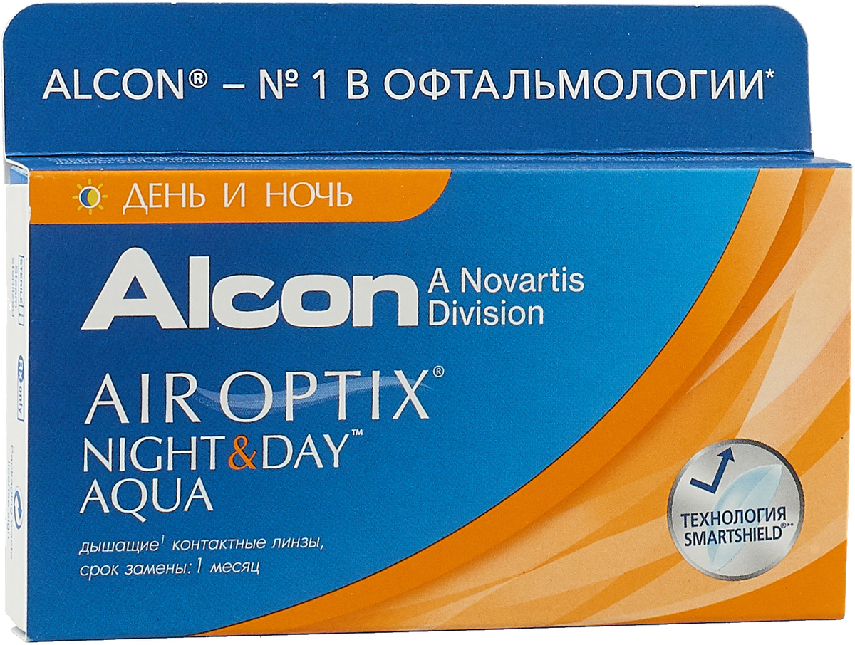 Alcon-CIBA Vision контактные линзы Air Optix Night & Day Aqua (3шт / 8.6 / -1.75)