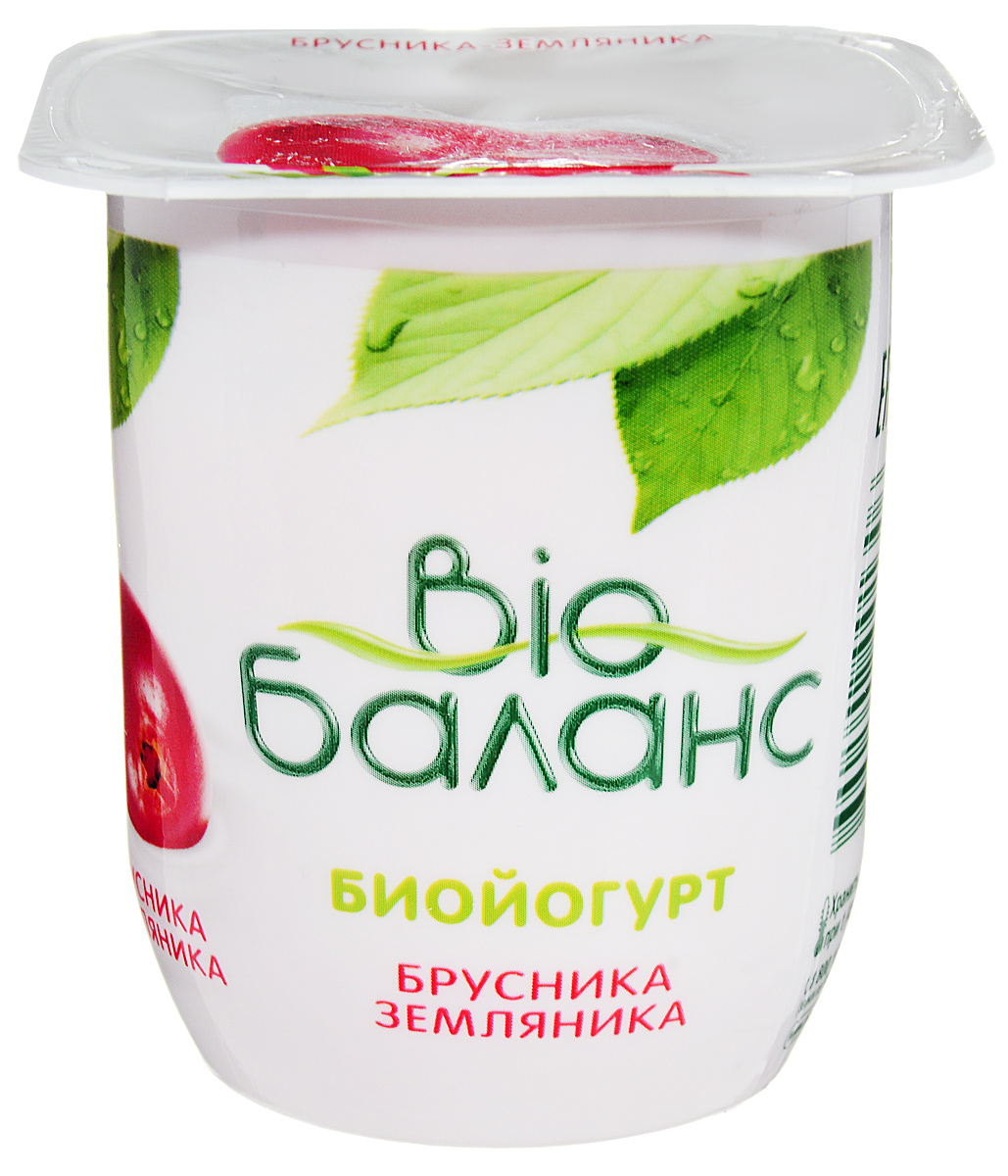 Био-Баланс Биойогурт густой обогащенный Брусника земляника 2,8%, 125 г био баланс turbo fit творог злаки и сушеные ягоды 0 2% 130 г