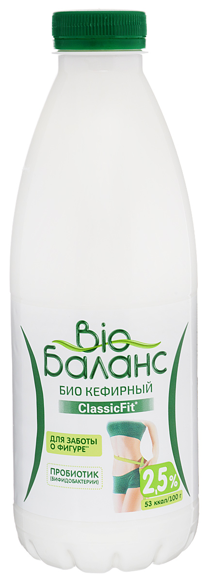 Био-Баланс Биопродукт кисломолочный кефирный, обогащенный 2,5%, 930 г био баланс напиток кисломолочный биотан 1 9% 930 г