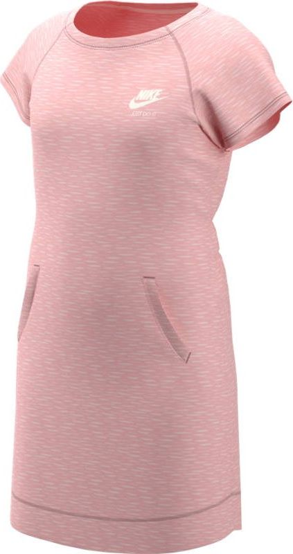 Платье для девочки Nike Sportswear, цвет: розовый. 939455-697. Размер M (140/146)