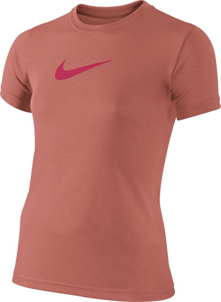 Футболка для девочки Nike Legend, цвет: розовый. 392389-693. Размер XL (158/170)