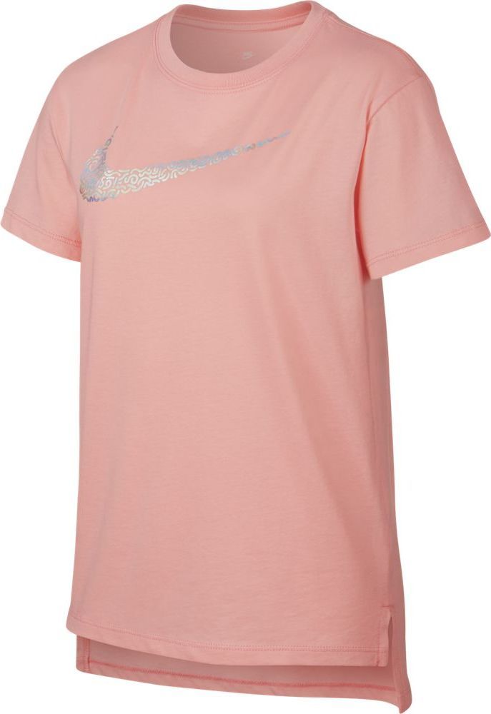 Футболка для девочки Nike Sportswear, цвет: розовый. 913193-697. Размер M (140/146)