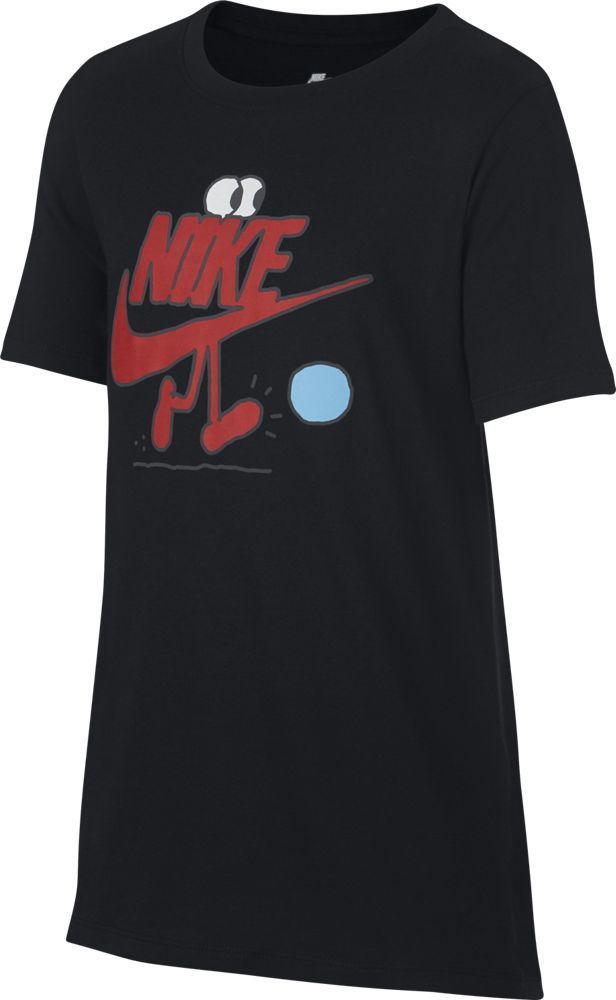 Футболка для мальчика Nike Sportswear, цвет: черный. 913097-010. Размер L (146/158)