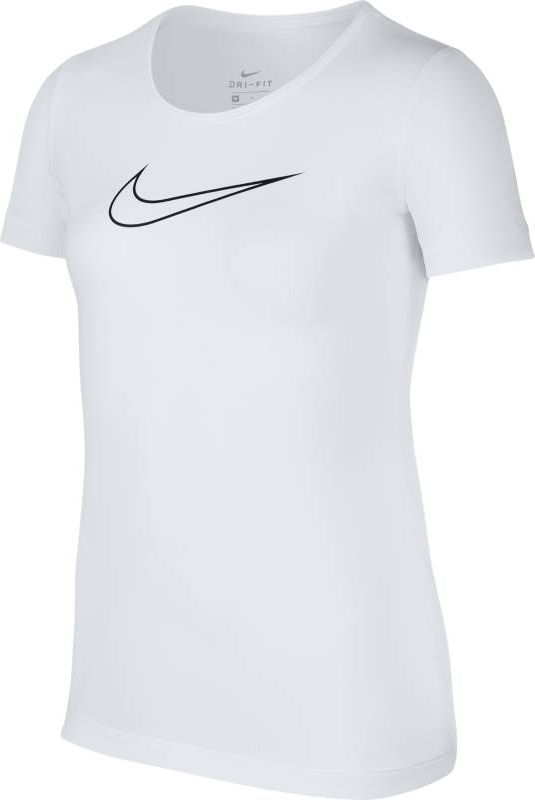 Футболка для девочки Nike Pro, цвет: белый. 890230-100. Размер L (146/158)
