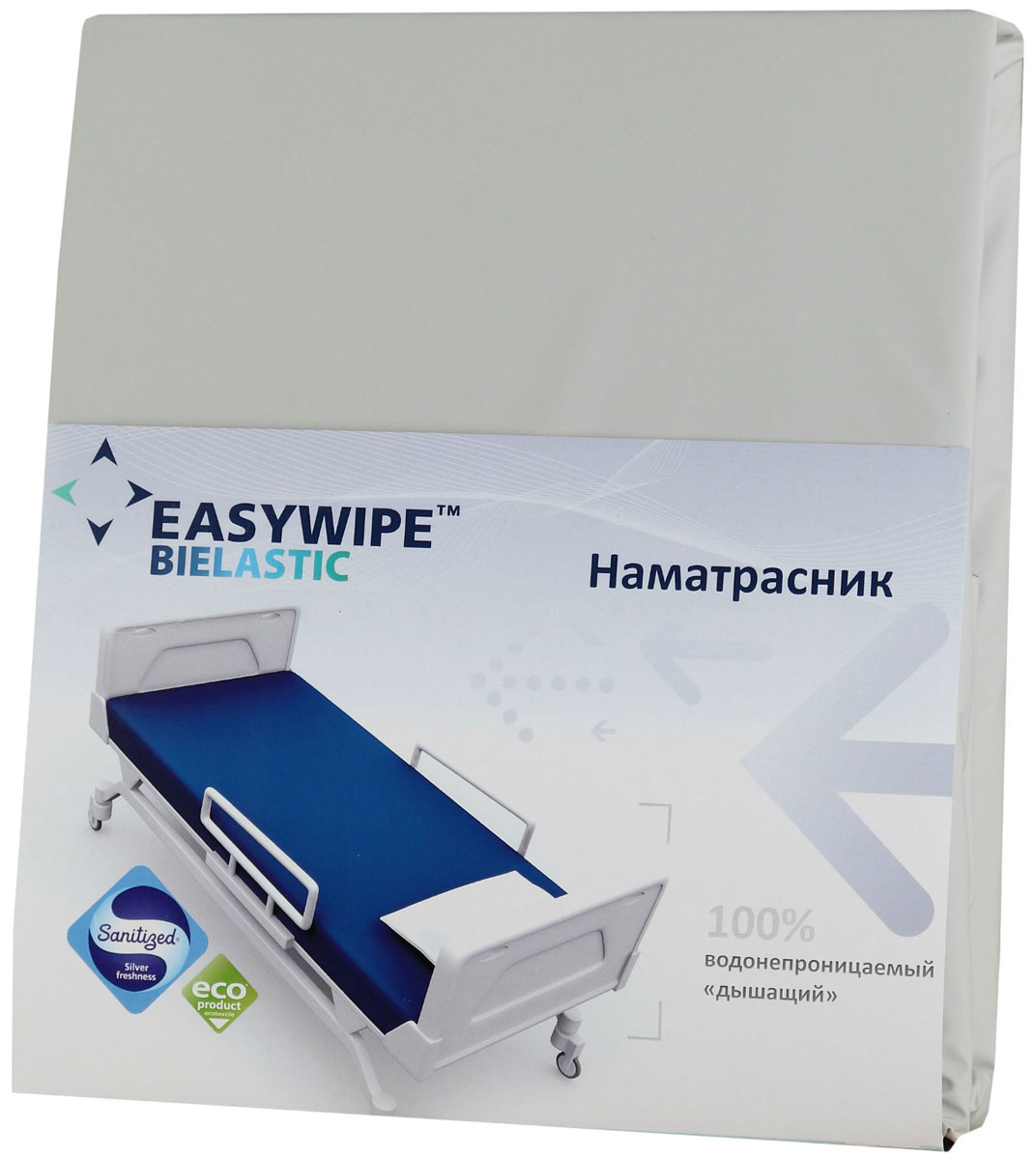 Caretex Непромокаемый натяжной наматрасник Bielastic, цвет серый, 90 x 200 x 30 см