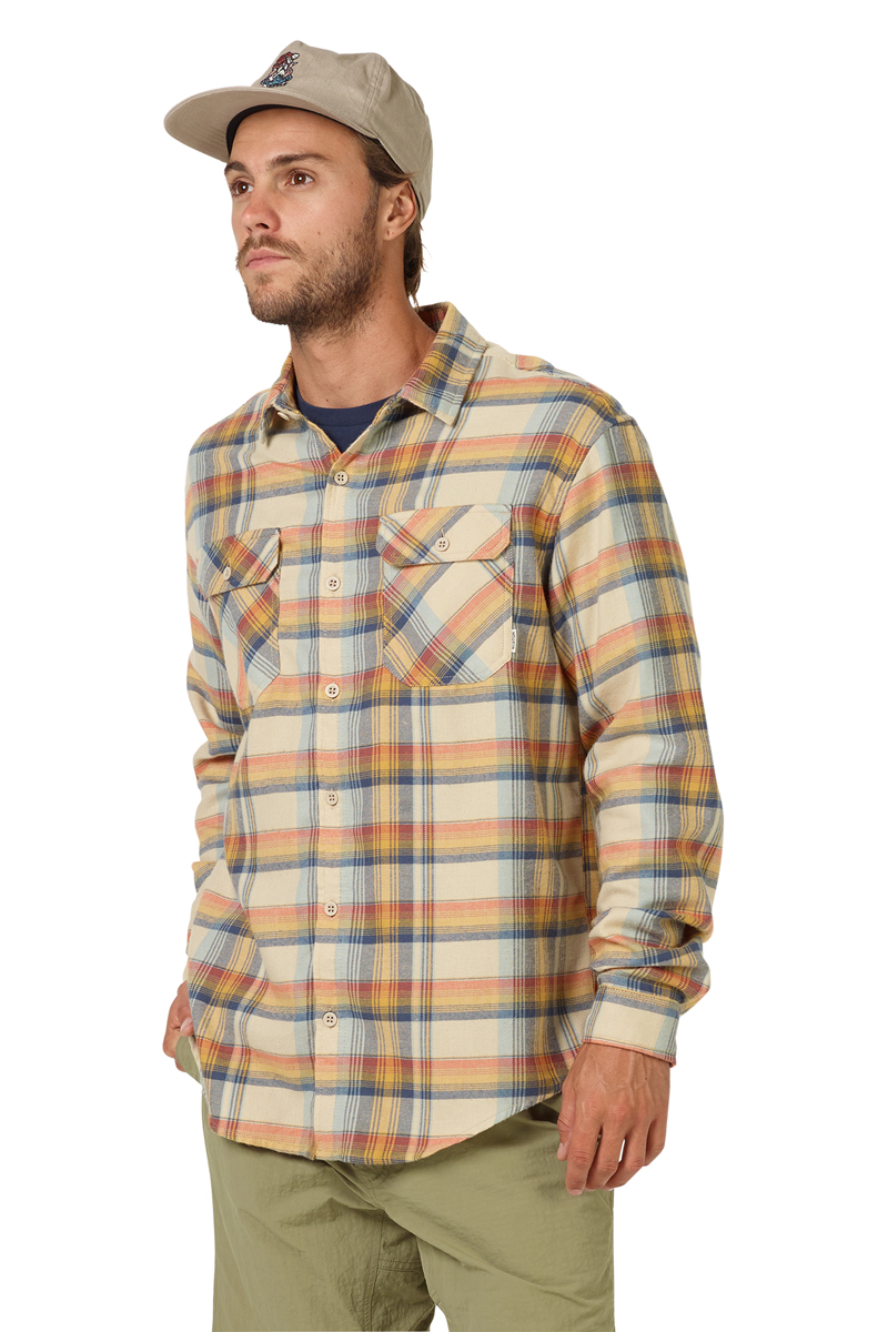 Рубашка мужская Burton Mb Brighton Flnl, цвет: бежевый. 14053107965. Размер XL (52)