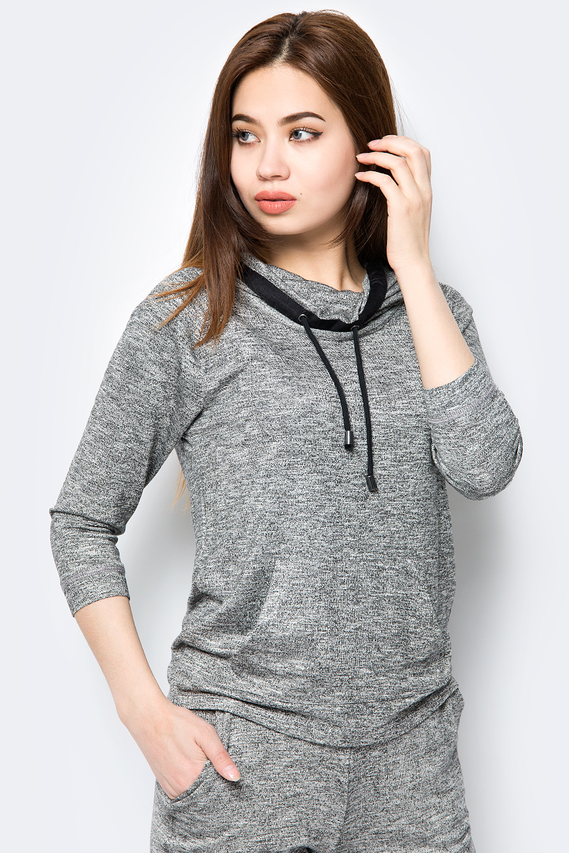 Джемпер женский Sela, цвет: серый. St-113/094-8253. Размер XXL (52) джемпер для мальчика sela цвет оранжевый st 713 094 8112 размер 110