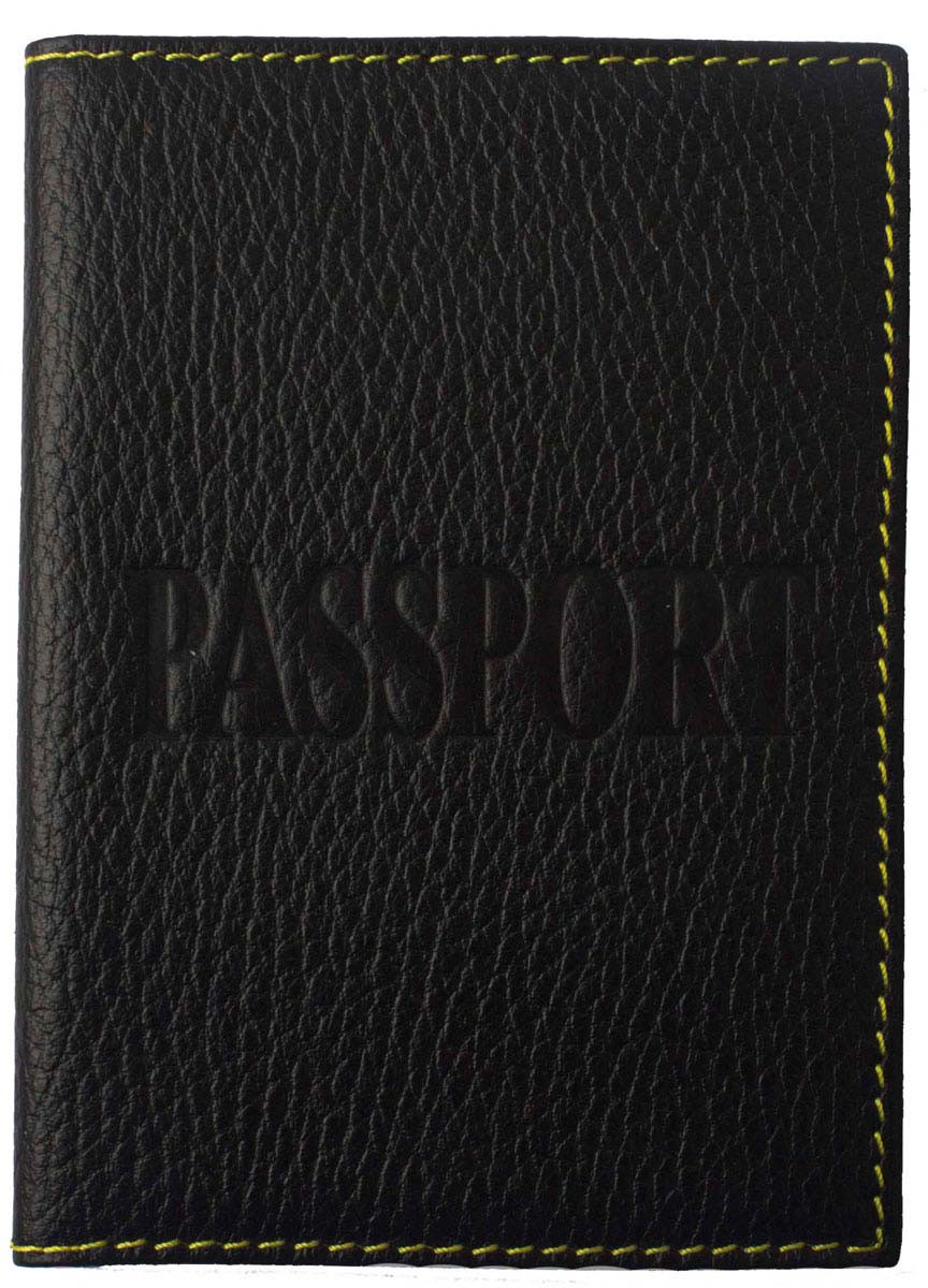 Обложка для паспорта женская Dimanche, цвет: черный, желтый. 230/1/39