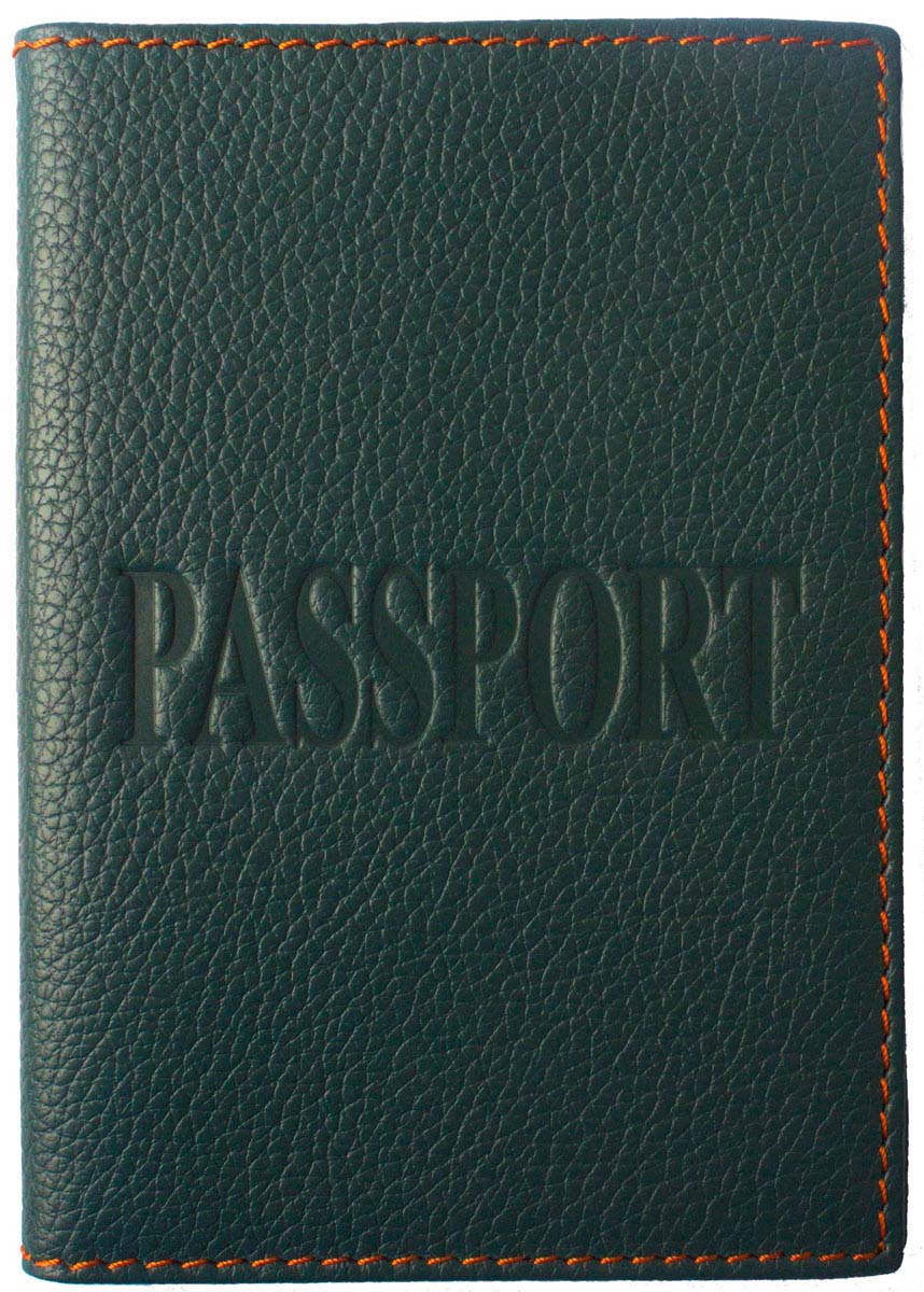 Обложка для паспорта женская Dimanche, цвет: зеленый, коралл. 230/60/15