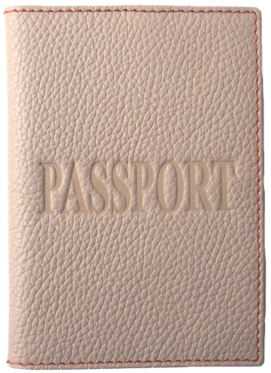 Обложка для паспорта женская Dimanche, цвет: пудровый, коралл. 230/62/15
