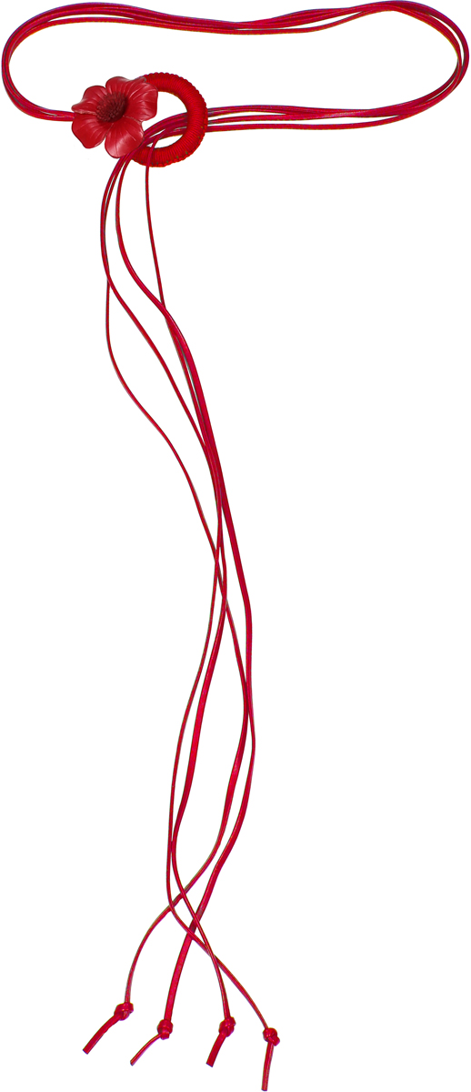 Ремень женский Модные истории, цвет: красный. 91/0298. Размер 145 см