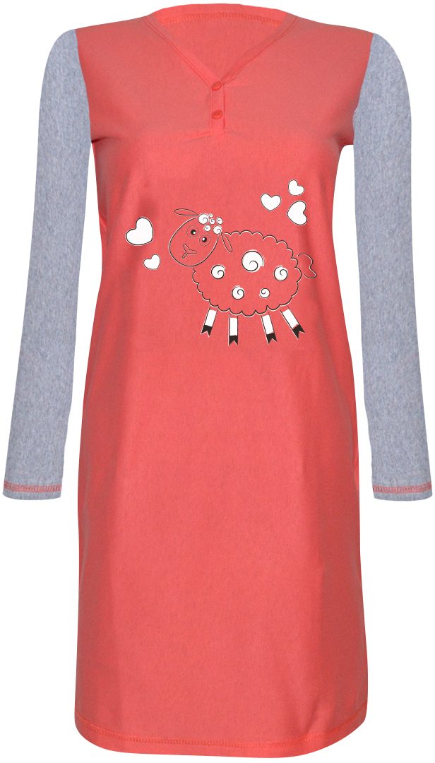 Платье домашнее Коллекция, цвет: коралловый. СЖ-18/56/1. Размер 56