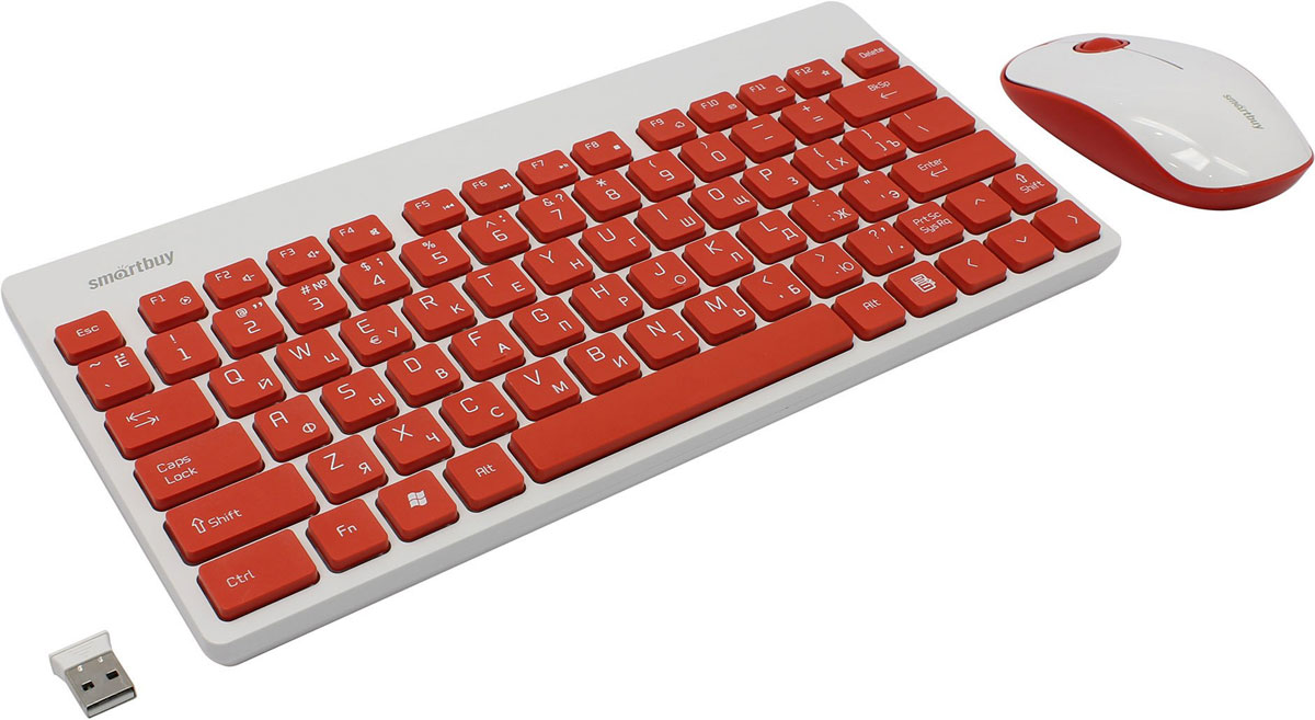SmartBuy SBC-220349AG-RW, Red White клавиатура + мышь