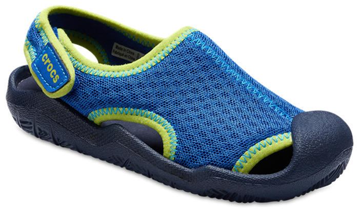 Сандалии детские Crocs Swiftwater Mash Sandal K, цвет: синий. 204024-4HD. Размер C6 (23)