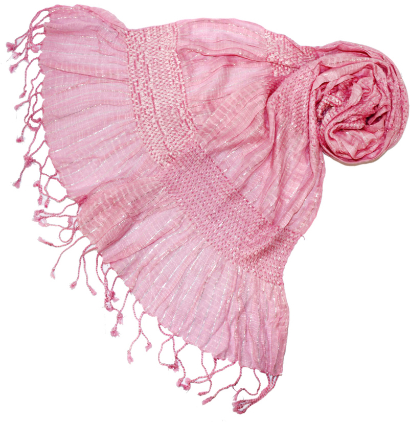 Шарф женский Ethnica, цвет: светло-розовый. 193075н. Размер 50 x 170 см