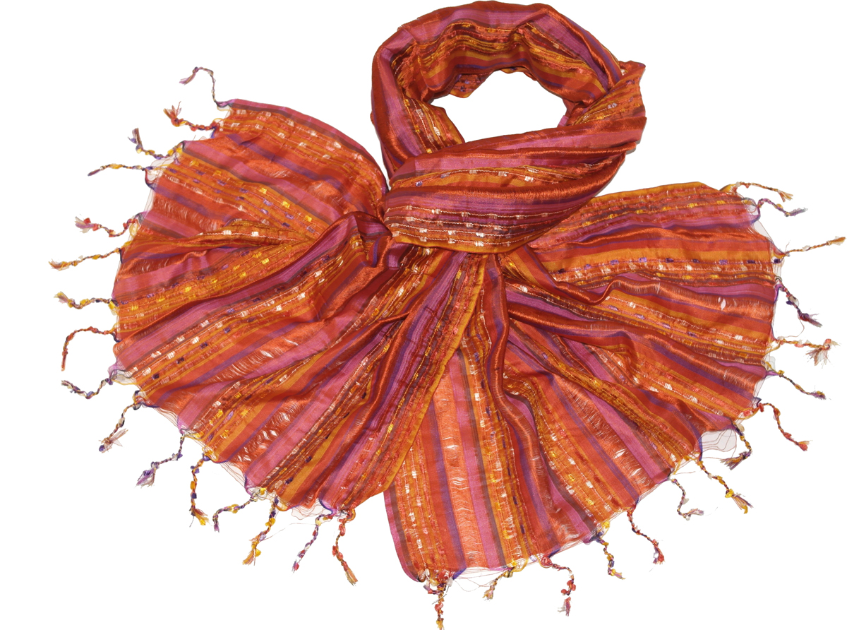Шарф женский Ethnica, цвет: оранжевый. 589200. Размер 50 х 170 см