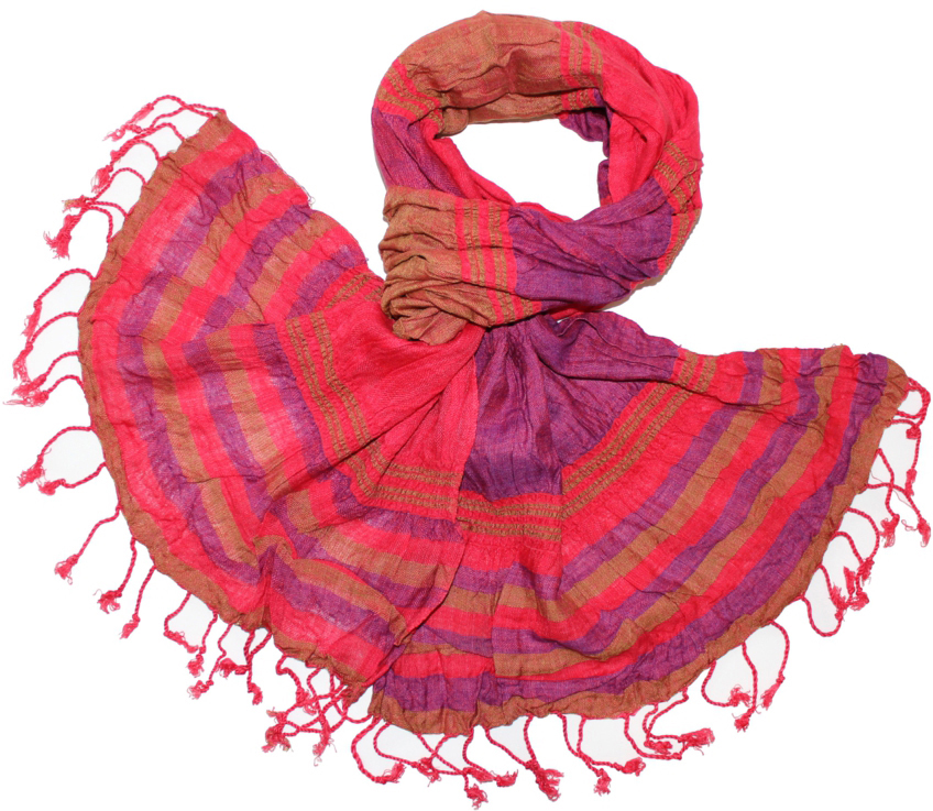Шарф женский Ethnica, цвет: красный, фиолетовый. 987075. Размер 50 х 170 см