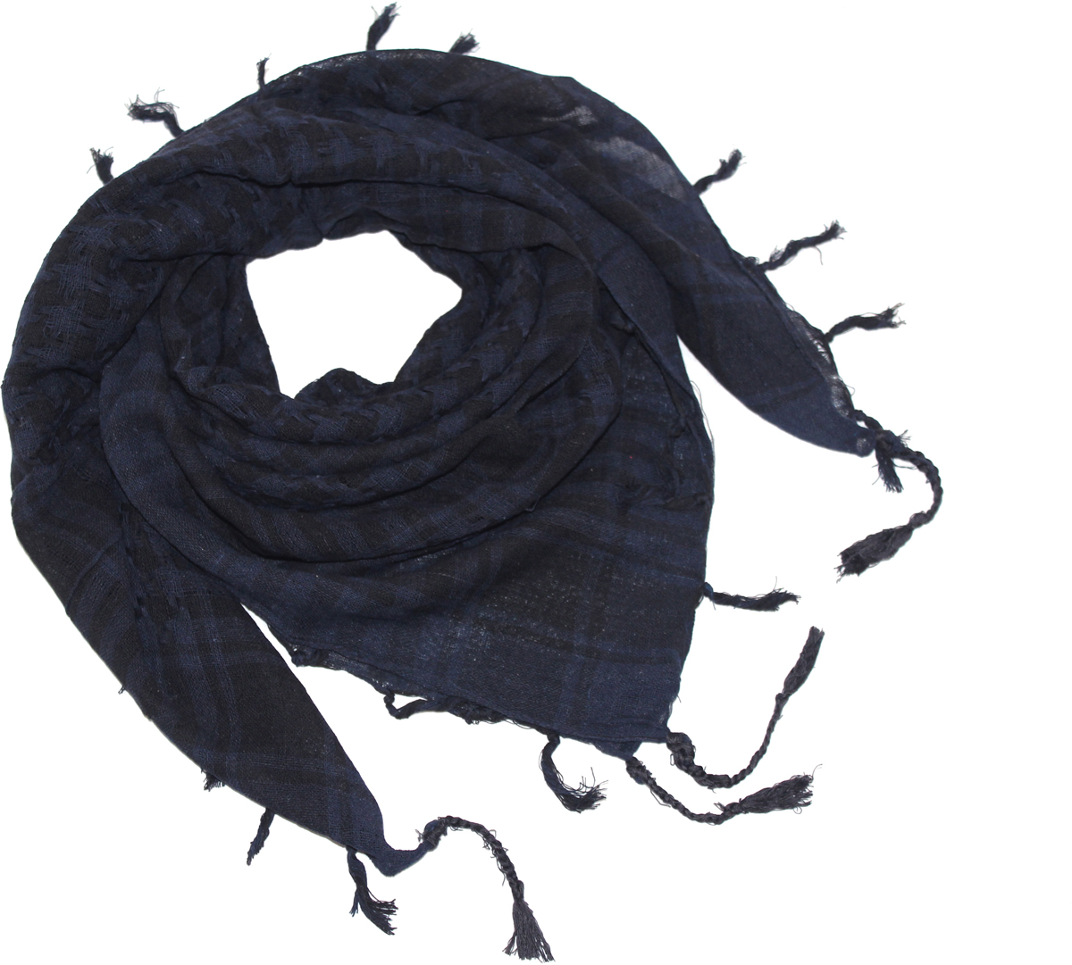 Арафатка женская Ethnica, цвет: темно-синий, черный. 504050. Размер 100 x 100 см