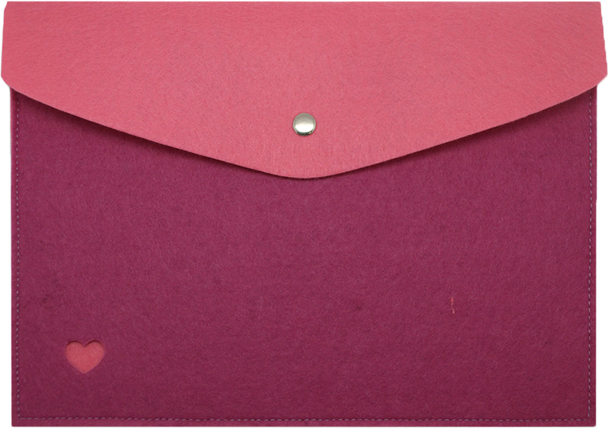Feltrica Папка для бумаг Сердце A4 цвет фиолетовый розовый