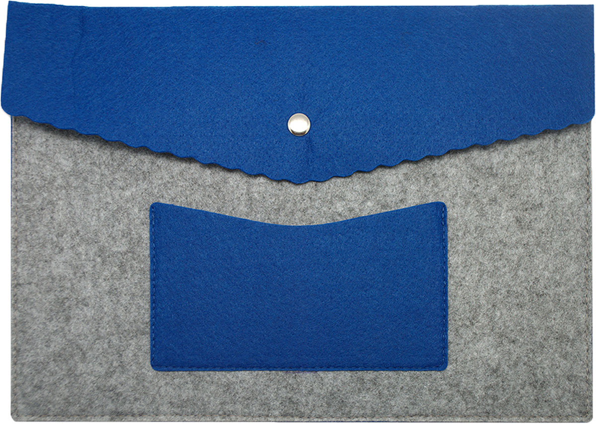 Feltrica Папка для бумаг с карманом A4 цвет серый синий