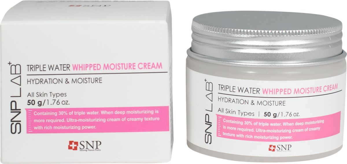 SNP Lab+Triple Water Whipped Moisture Cream Увлажняющий крем, 50 мл