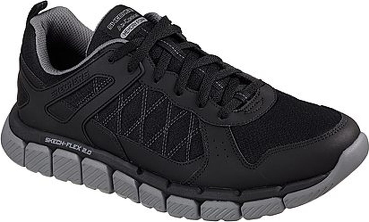 Кроссовки мужские Skechers Skech-Flex 2.0 High Knoll, цвет: черный, серый. 52841-BKCC. Размер 9,5 (43)