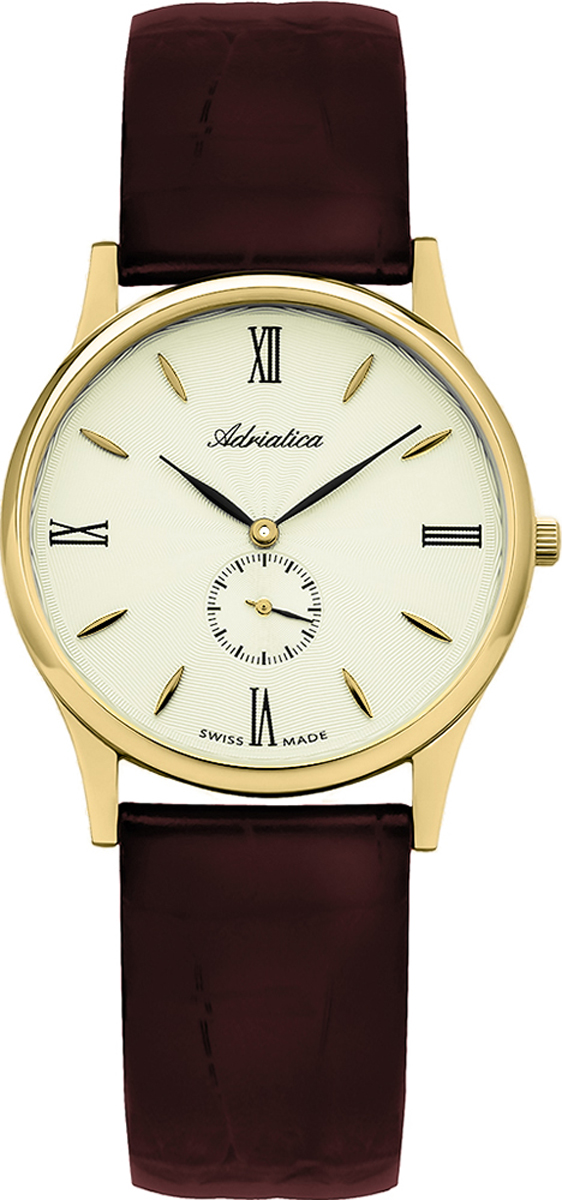 Часы наручные мужские Adriatica, цвет: коричневый. 1230.1261Q