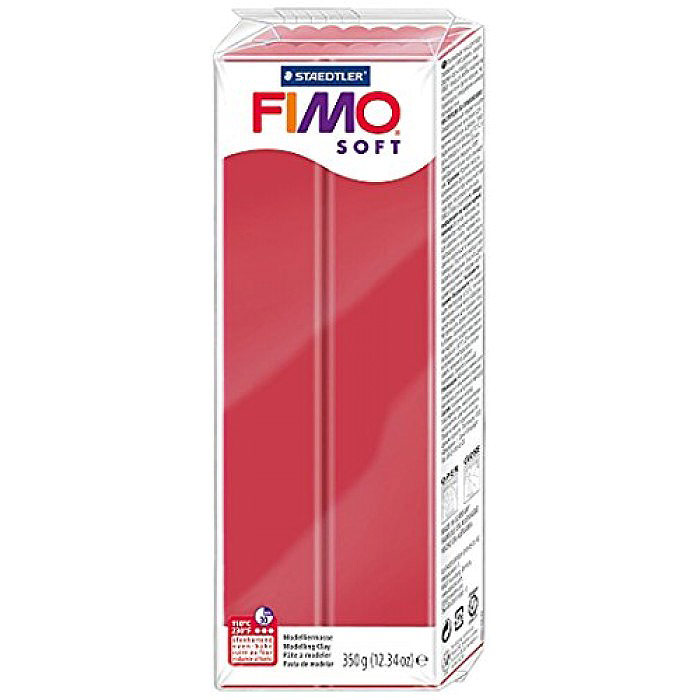 Fimo Soft Глина полимерная цвет вишнево-красный