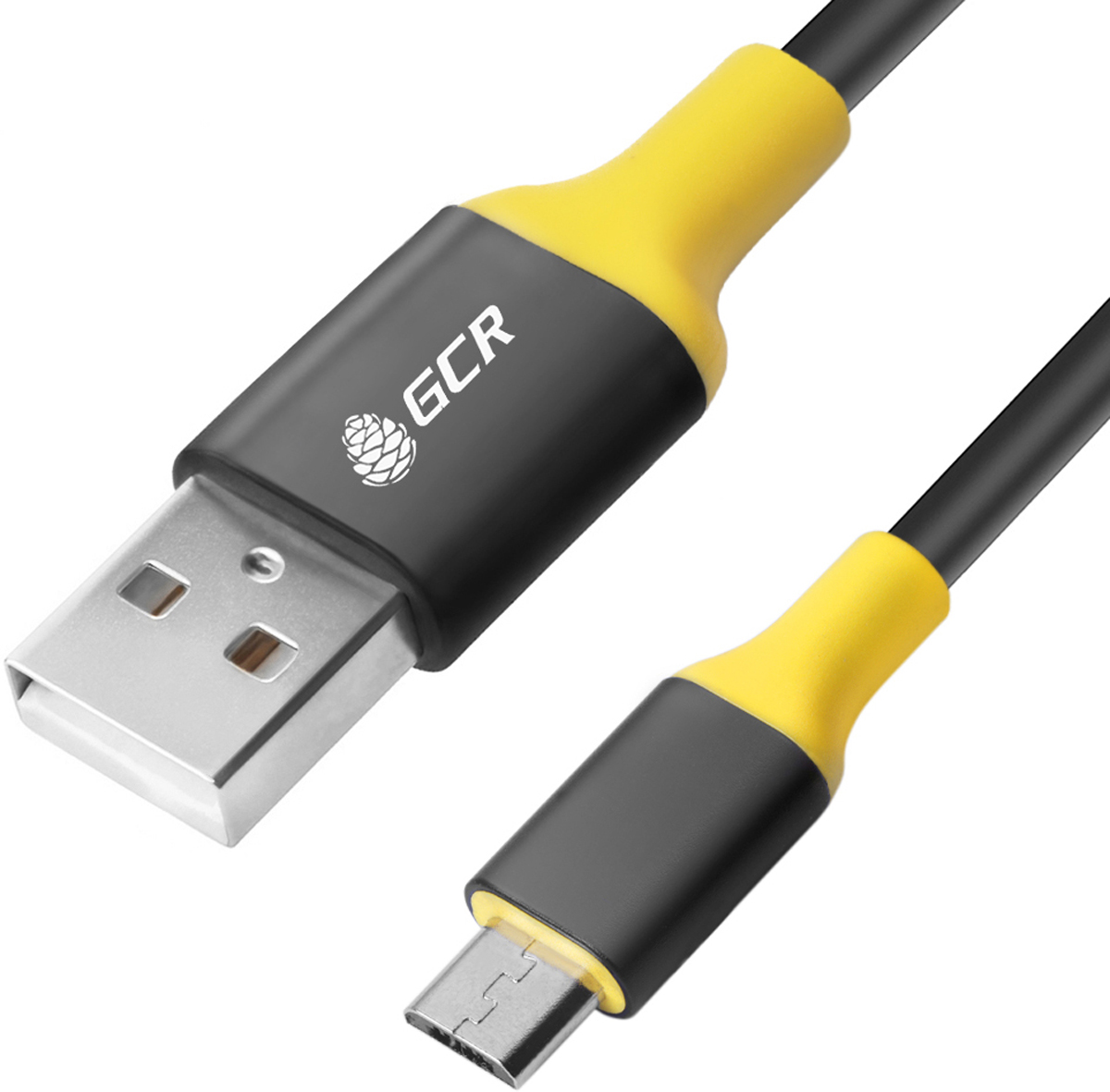 GCR GCR-50505, Black Yellow кабель USB microUSB (0,5 м)
