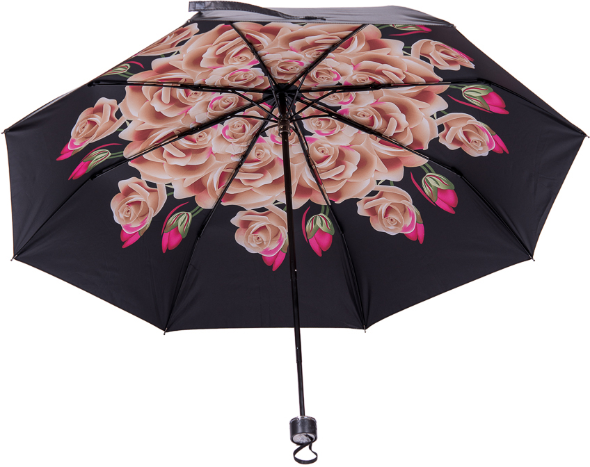 Зонт женский Nuages, механика, 3 сложения, цвет: черный, бежевый. NZ2263/3mini