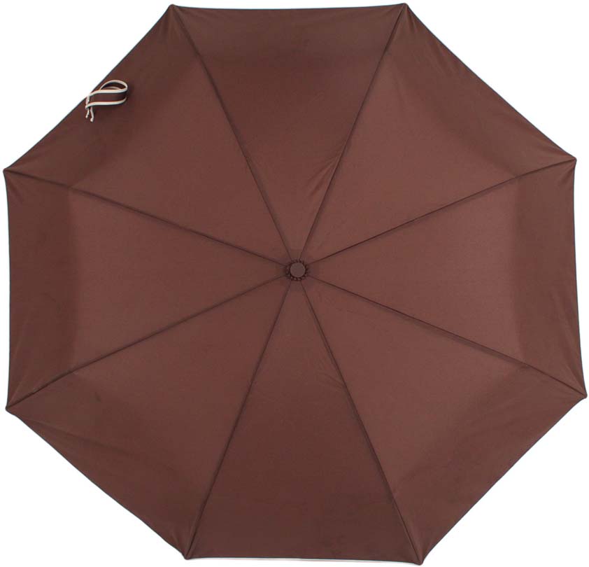 Зонт женский Zemsa, автомат, 3 сложения, цвет: коричневый. 24-003 ZM