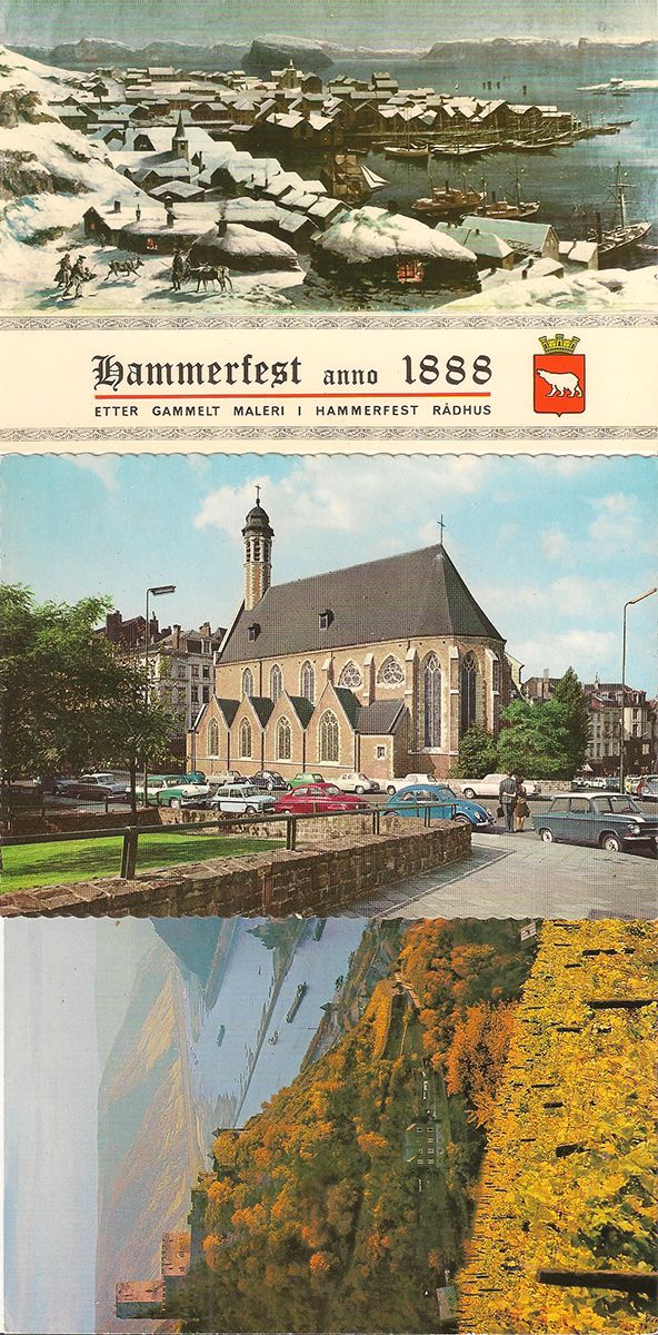 Набор из 3 видовых открыток. Виды Города и страны, 70-90 годы (комплект из 3 открыток)
