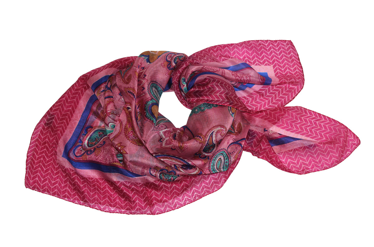 Платок женский Ethnica, цвет: розовый. 609165н. Размер 100 x 100 см