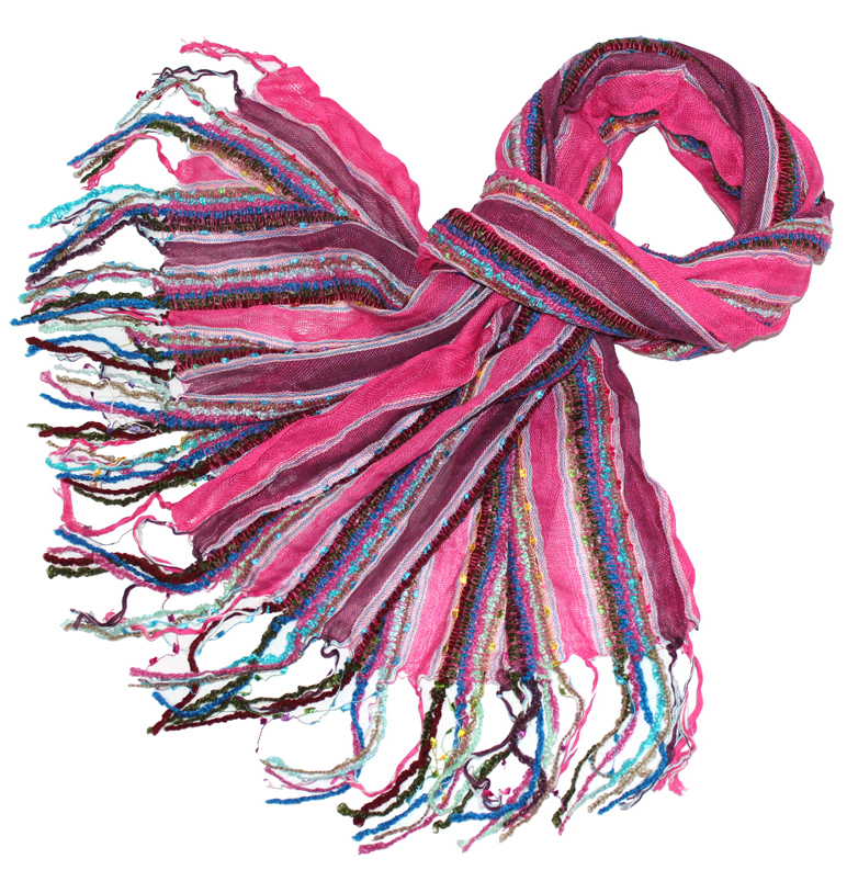 Шарф женский Ethnica, цвет: розовый. 493065. Размер 50 x 170 см