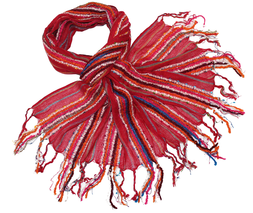 Шарф женский Ethnica, цвет: красный. 493065. Размер 50 x 170 см