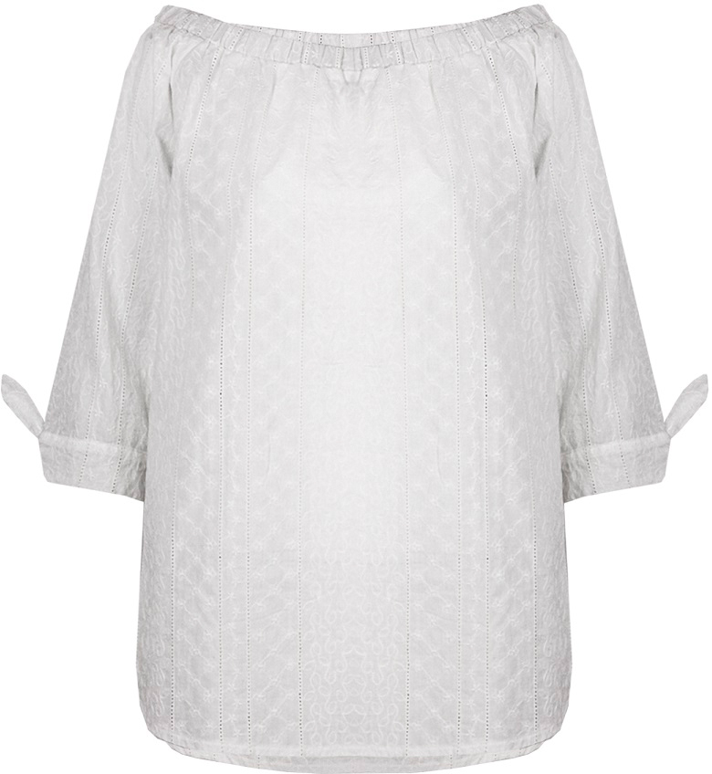 Блузка для беременных и кормящих Mammy Size, цвет: белый. 126381. Размер 44