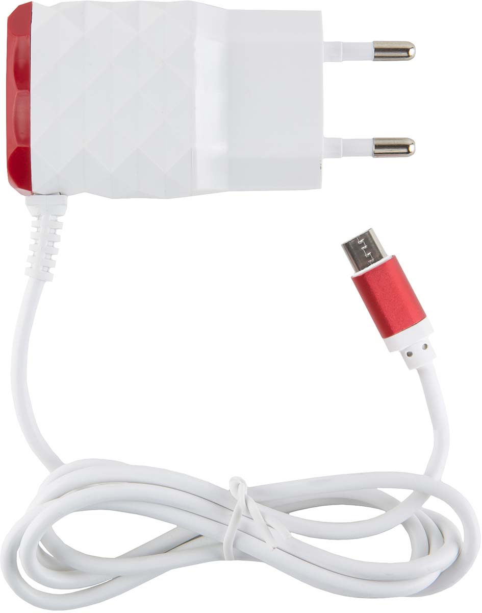 Red Line NC-2.1AC, Red 2 USB+micro USB сетевое зарядное устройство