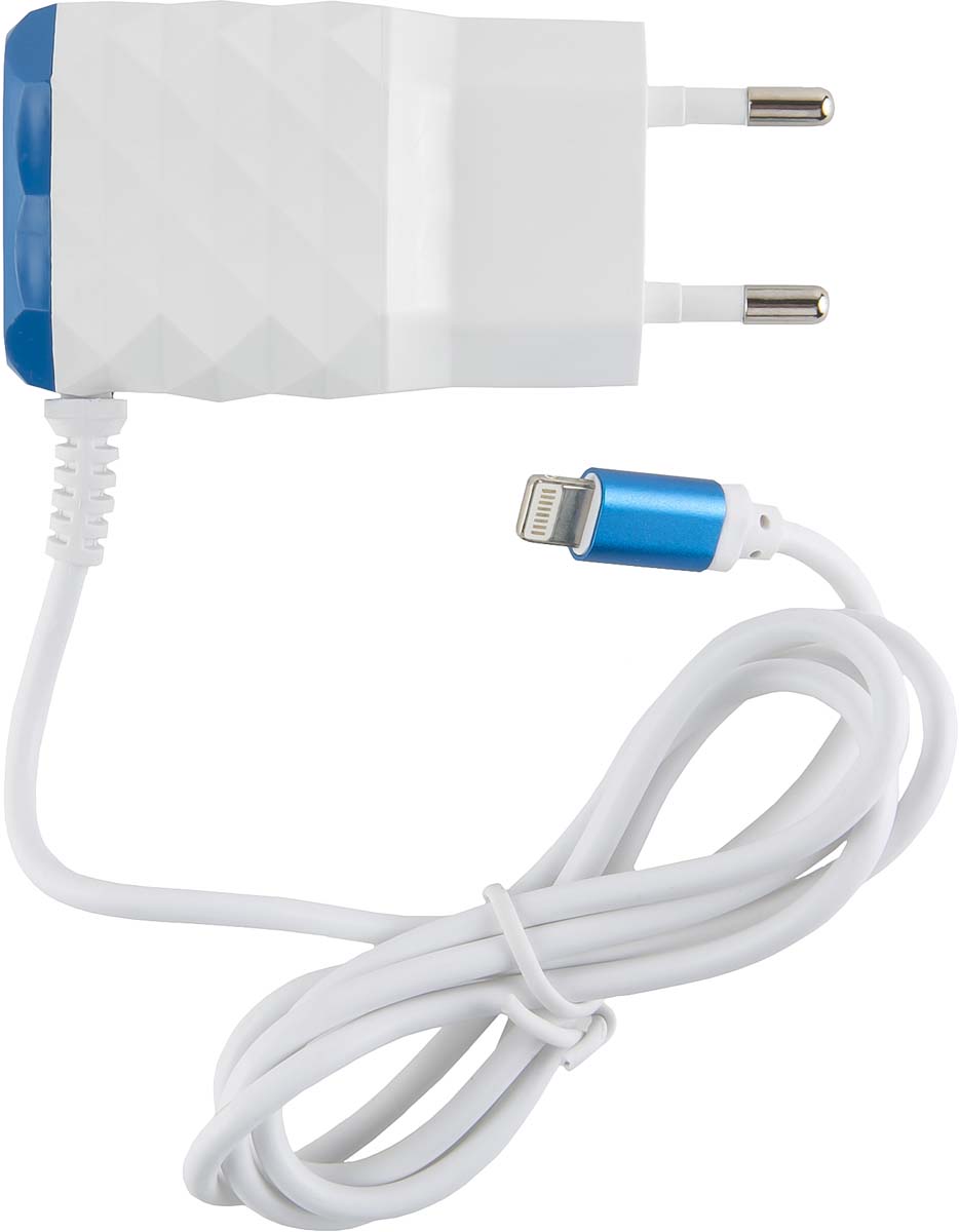 Red Line NC-2.1AC, Blue 2 USB+Lightning сетевое зарядное устройство