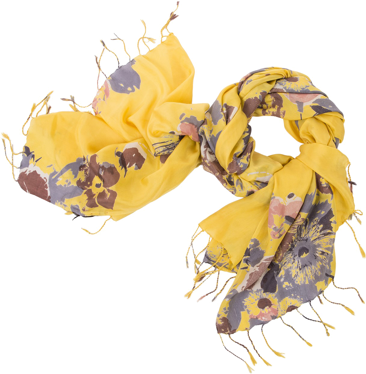 Палантин женский Michel Katana, цвет: желтый, серый. S40-BRUSH.FL/YELL. Размер 110 x 180 см