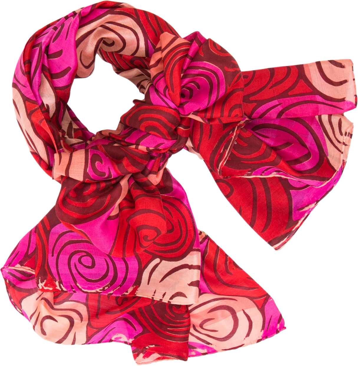 Палантин женский Michel Katana, цвет: красный, розовый. SN-SPIRAL/RED. Размер 100 x 190 см