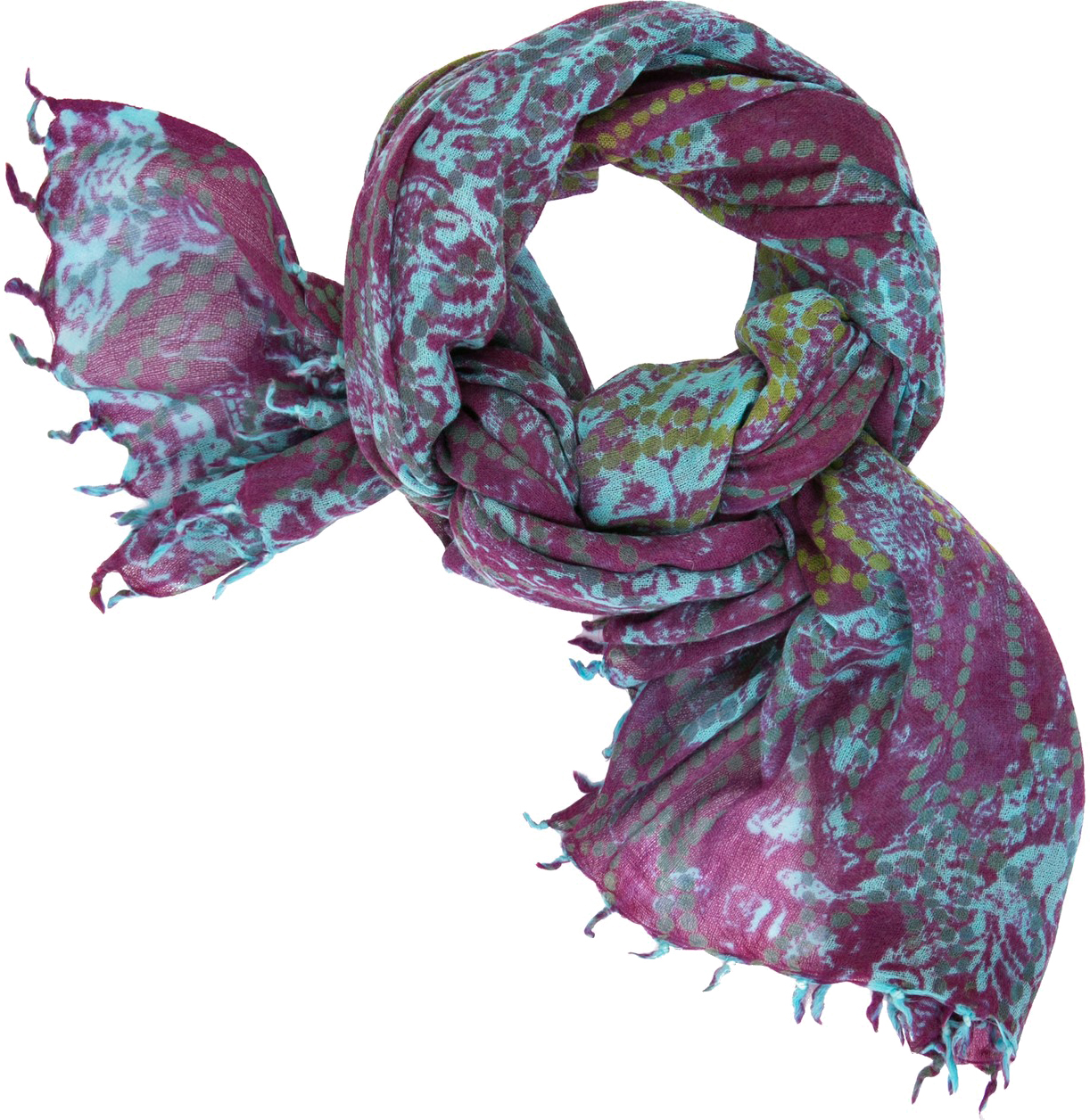 Палантин женский Michel Katana, цвет: фиолетовый, бирюзовый. W-BEAU.FILET/DEUX. Размер 100 x 200 см