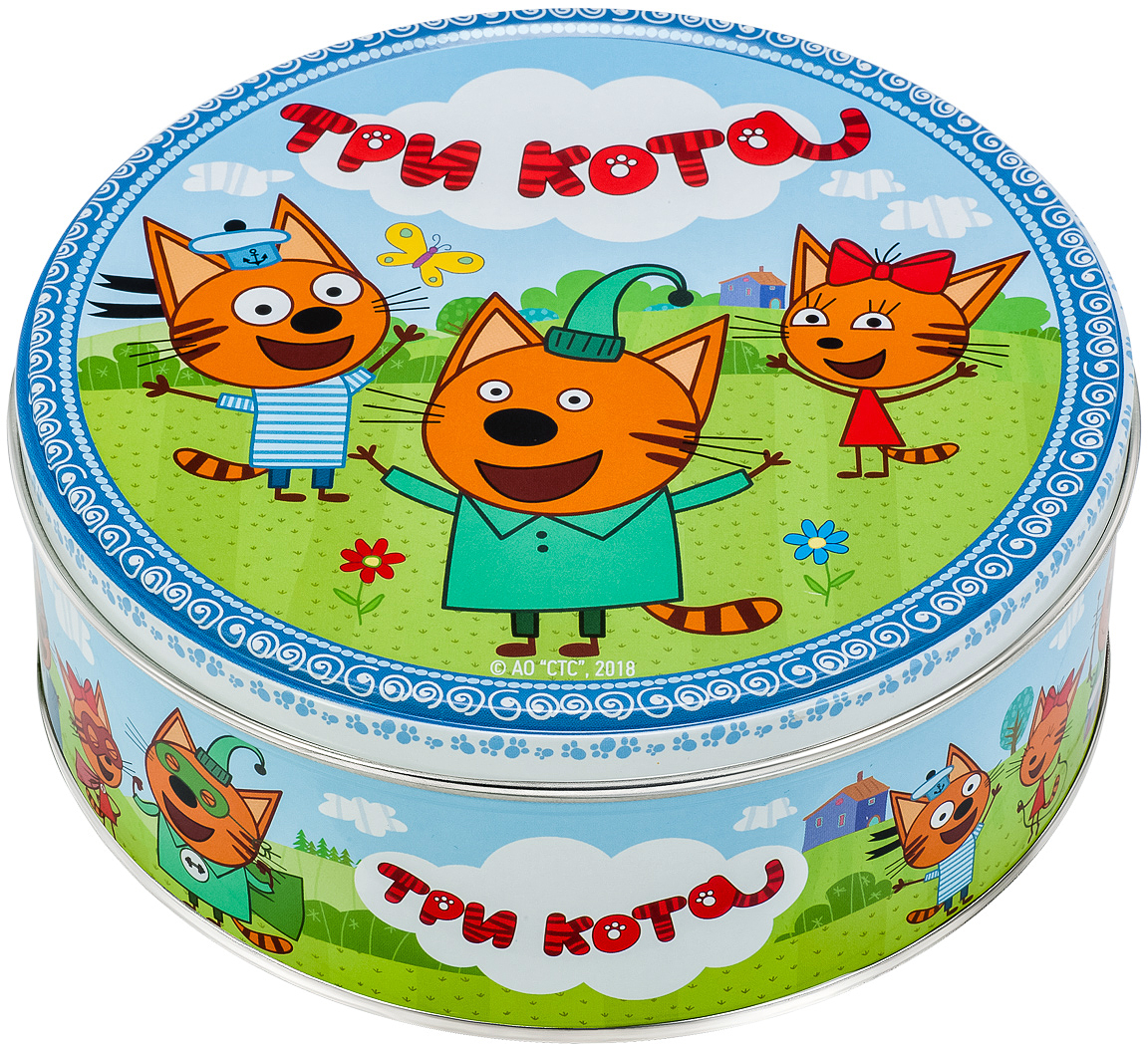 золотистая рамочка торт с сахарной картинкой три кота именно комфортные