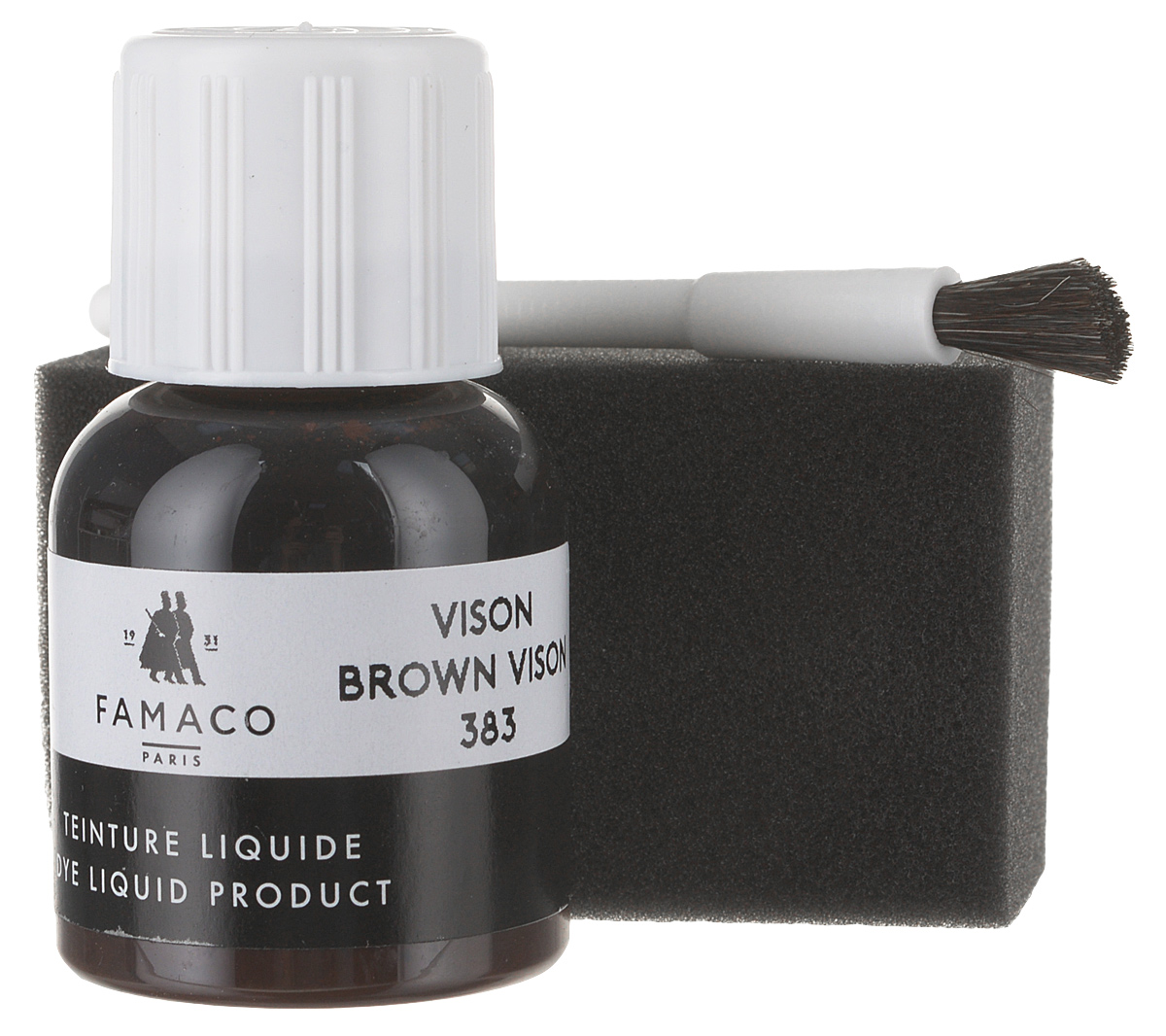 Жидкий краситель для кожи Famaco, цвет: темно-коричневый, 30 мл