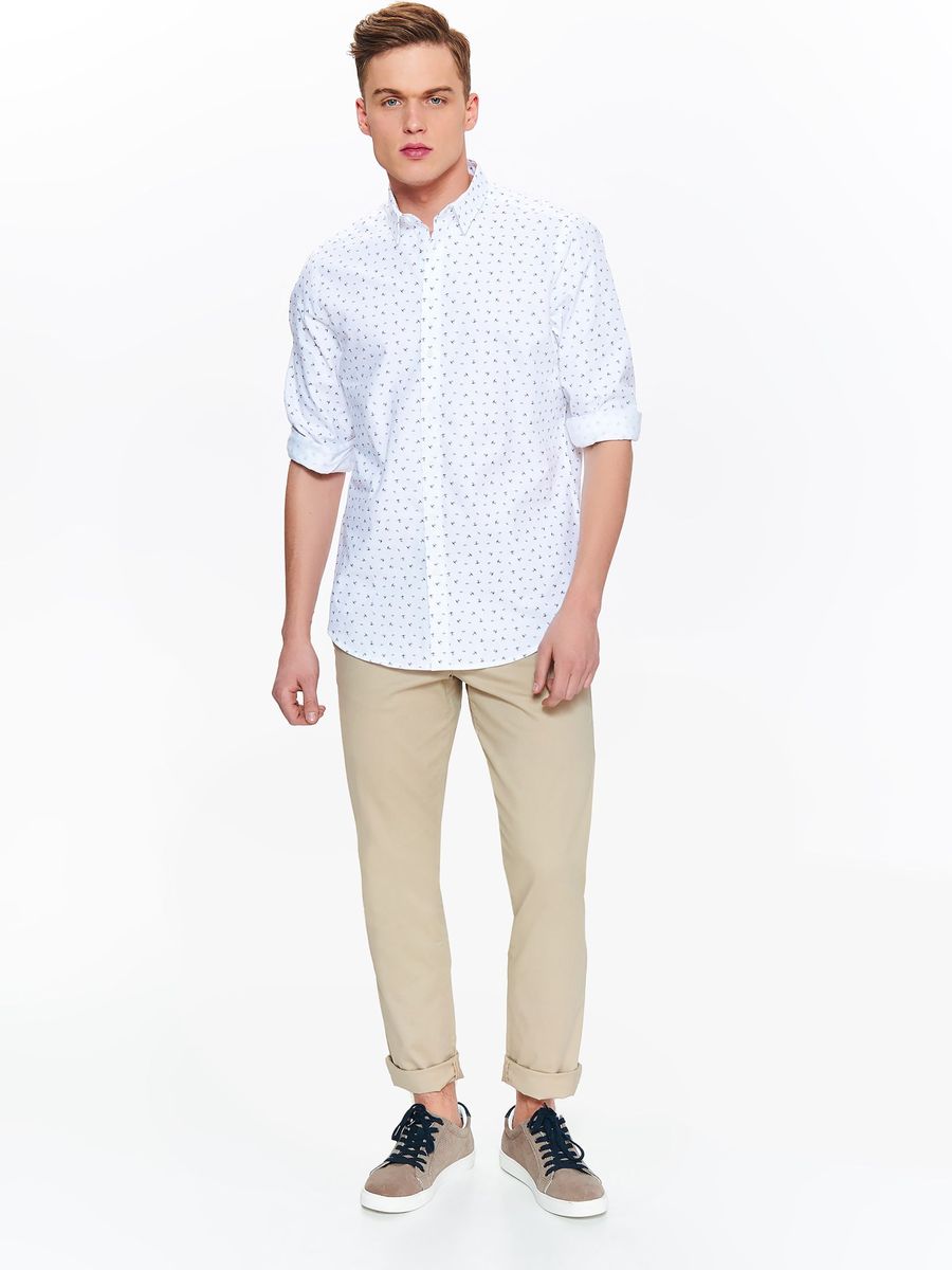 Рубашка мужская Top Secret, цвет: белый. SKL2536BI. Размер 44/45 (52)