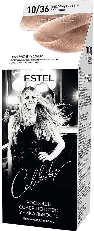 Краска-уход для волос Estel Celebrity тон перламутровый блондин CL 10/36M