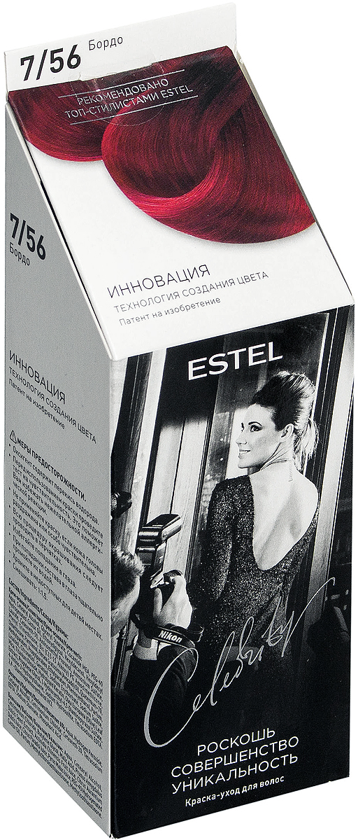 Краска-уход для волос Estel Celebrity тон бордо CL 7/56M