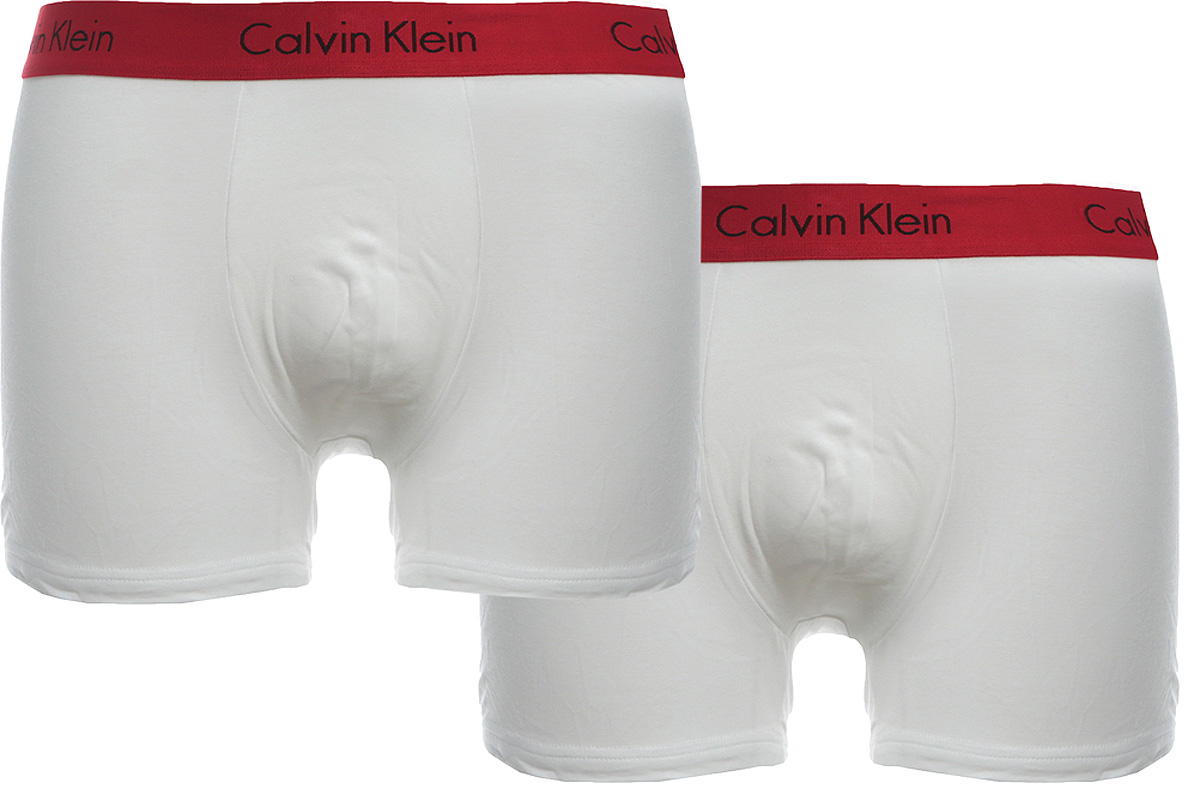 Трусы мужские Calvin Klein Underwear, цвет: белый, красный. NB1463A_RGQ. Размер XL (54)