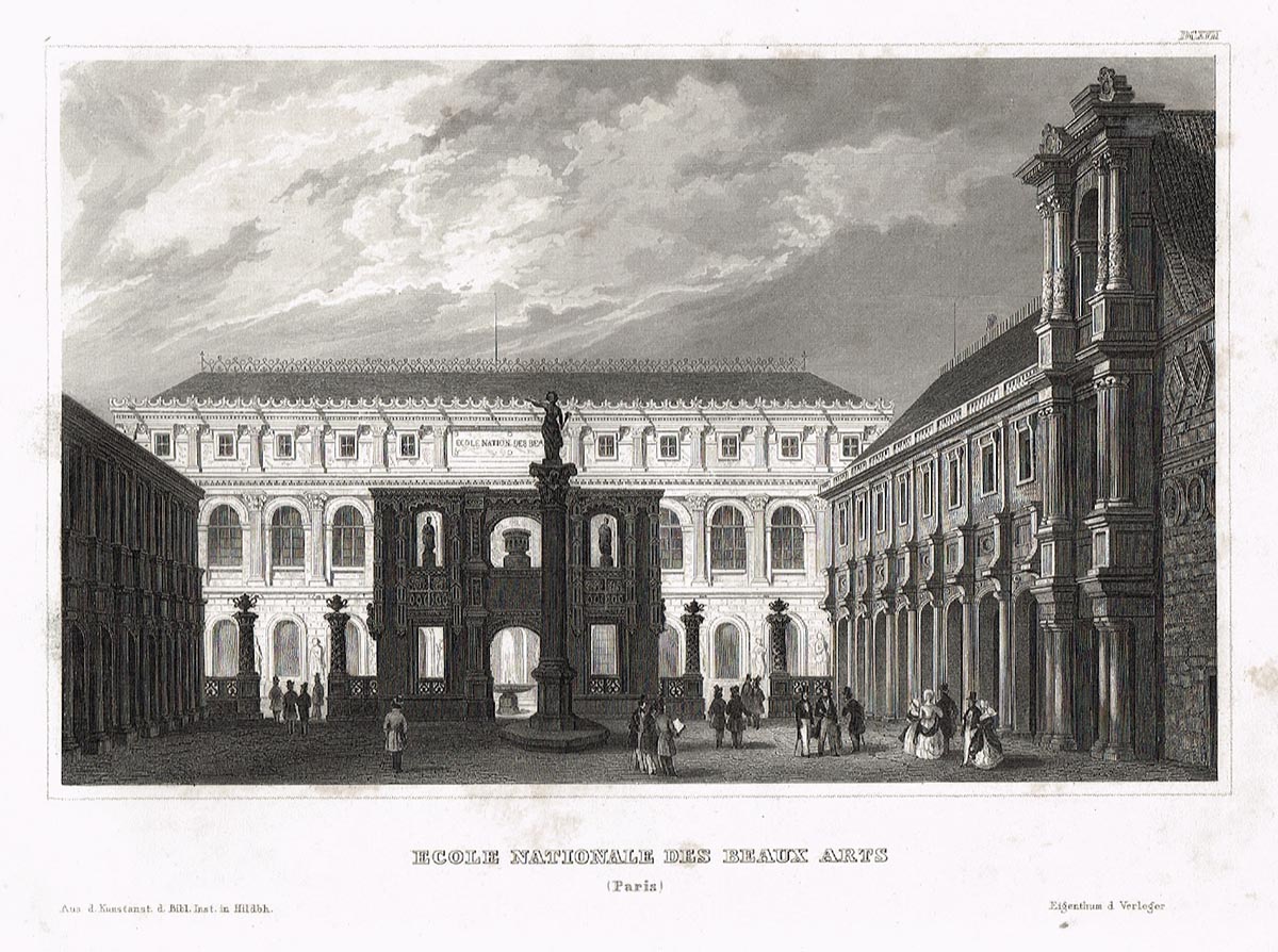 Высшая школа изящных искусств в Париже (Ecole nationale des Beaux-Arts (Paris)). Гравюра, офорт. Германия, 1850 год