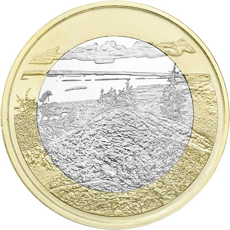 Монета номиналом 5 евро 2018 Финляндия, Национальный парк Коли